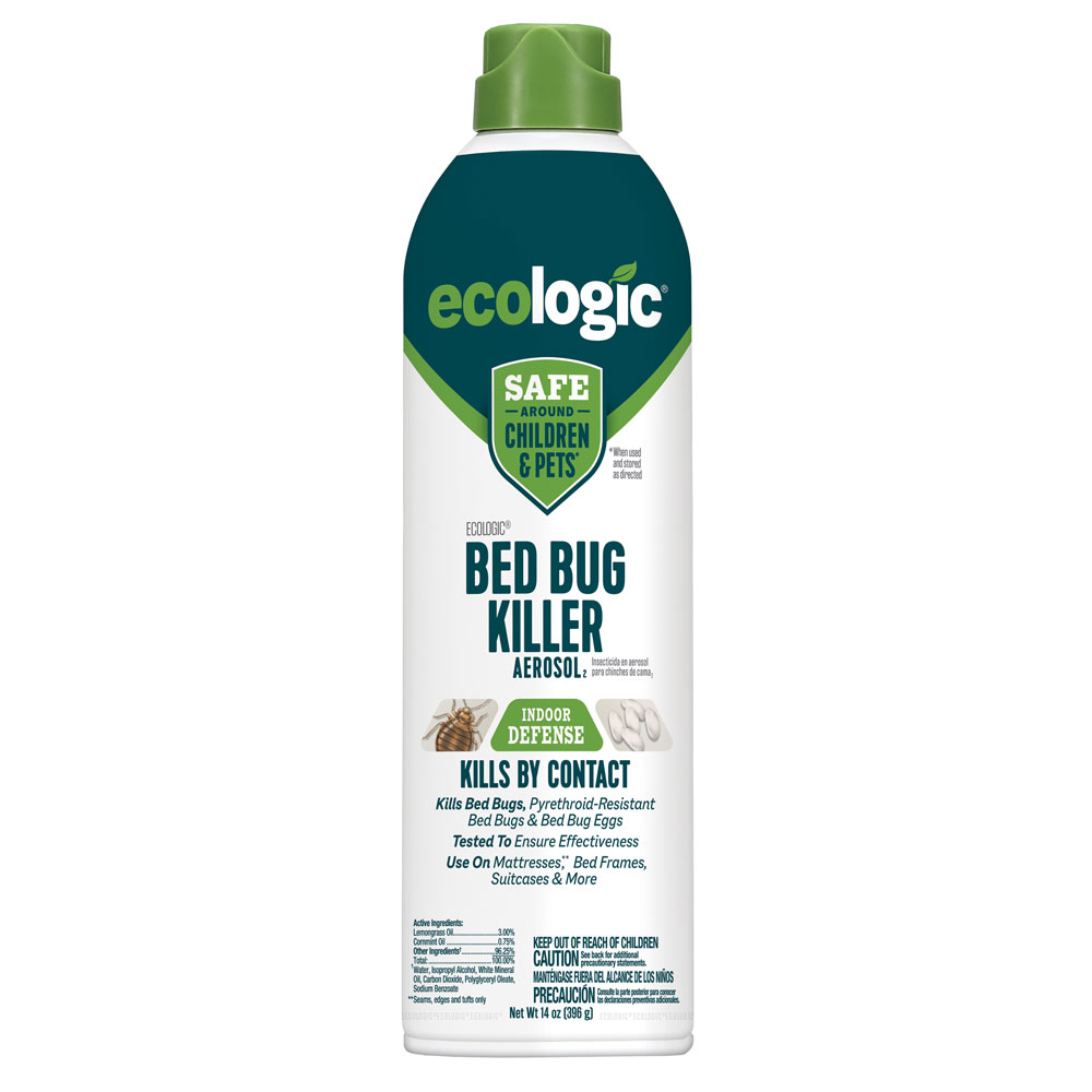HG-75030 Ecologic Bed Bug Killer Aerosol2, 14 Ounces, Aerosol Formula Made With Lemongrass Oil And Cornmint Oil - Front Render